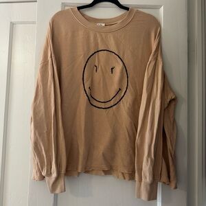 Boutique smiley face crewneck